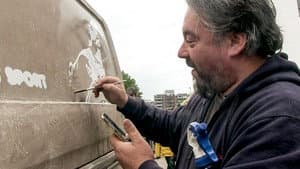 White Van Gogh Man