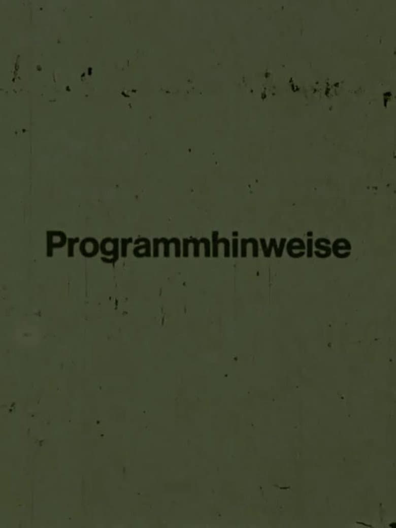 Programmhinweise