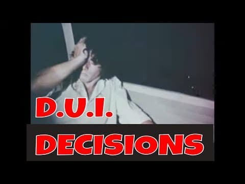 1970s “ DUI DECISIONS ” / DRIVER'S ED  DANGERS OF ALCOHOL & ANTI-DRUNK DRIVING FILM  XD4644