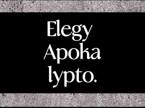 Elegy Apokalypto: A Fringe Hippo Anthology Film