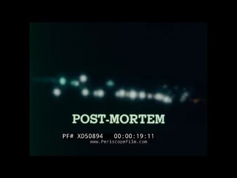 “POST MORTEM”  1966 PRESCRIPTION DRUG ADDICTION & ABUSE EDUCATIONAL FILM  XD50894