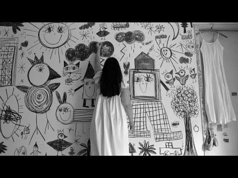 Black Chalk by Julieta Tetelbaum (2022) Drawing Scene 4K