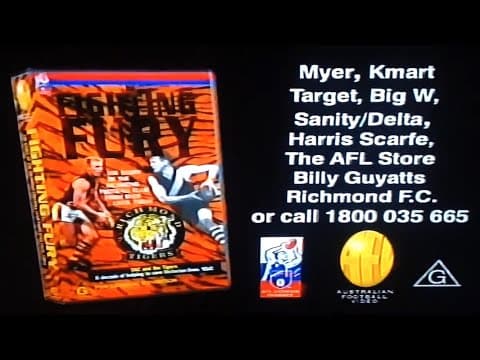 VHS promo AFL fighting fury the history of Richmond 1999