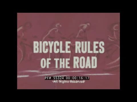 " BICYCLE RULES FOR THE ROAD "  1960s BIKE RIDING SAFETY EDUCATIONAL FILM  55324