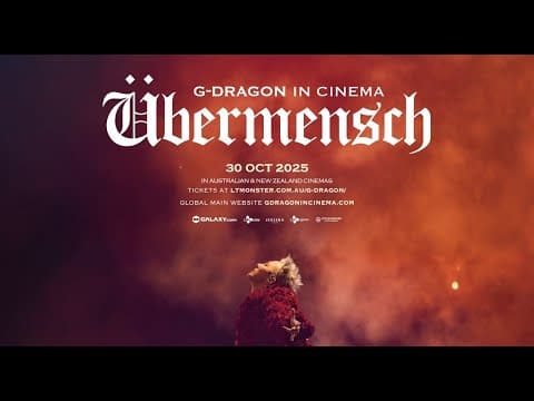 G-DRAGON IN CINEMA [Übermensch] ｜Teaser Trailer | 30 Oct 2025 in AU, NZ & FIJI CINEMAS
